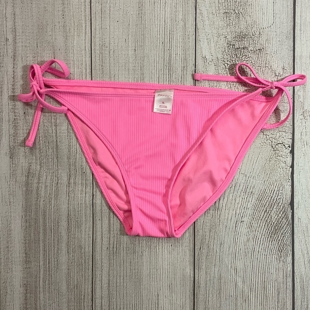 XHILARATION Women’s Hot Pink Bikini Bottom Swimwear Size XL